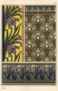 Iris i ulike mønstre av Eugene Grasset