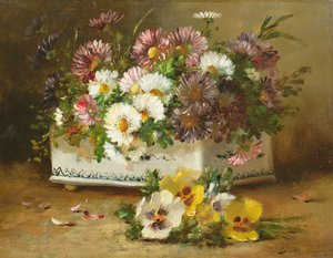 Stilleben av blomster