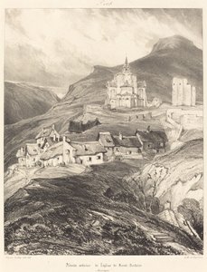 Apsis fra kirken Saint-Nectaire av Eugene Isabey