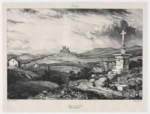 Larderole Castle, 1832. av Eugene Isabey