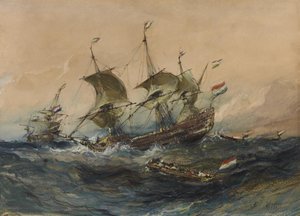 Nederlandske skip i storm