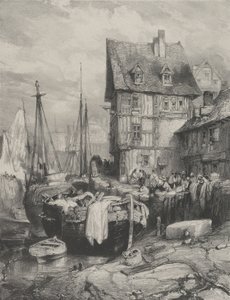 Interiør i en havn, 1833., 1833. av Eugene Isabey