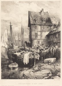 Interiør i en havn av Eugene Isabey