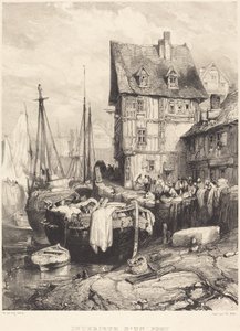 Interiør i en havn av Eugene Isabey