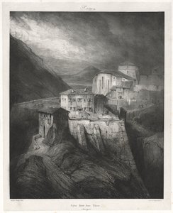 Pittoreske og romantiske reiser i det gamle Frankrike: Auvergne (bd. II): St. John Church, Thiers, Plate 129 av Eugene Isabey