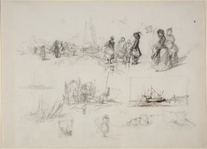 Seaside Studies av Eugene Isabey