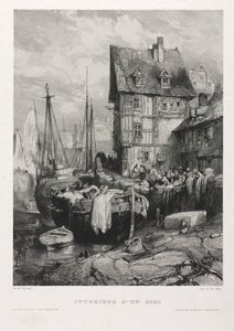 Six Marines: Interior of a Port, 1833. av Eugene Isabey