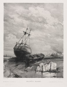 Seks marinesoldater: lavvann av Eugene Isabey
