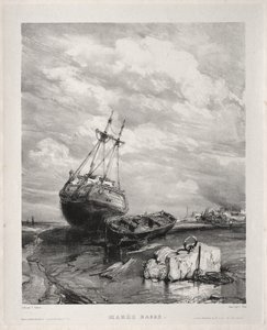 Seks marinesoldater: lavvann av Eugene Isabey