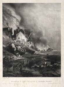 Six Marines: Ombygging av en båt ved lavvann av Eugene Isabey