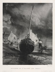 Six Marines: Souvenir fra Saint Valéry sur Somme av Eugene Isabey