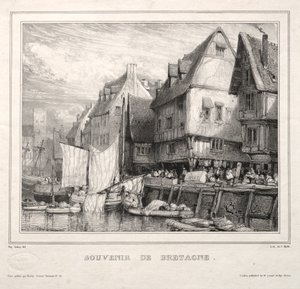 Suvenirer: Suvenir fra Bretagne, 1832. av Eugene Isabey