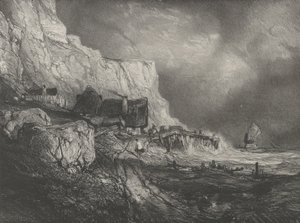 Omgivelsene til Dieppe, 1833. av Eugene Isabey