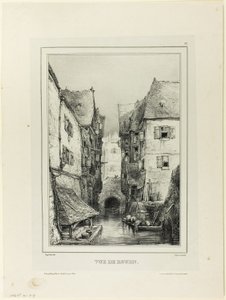Utsikt over Rouen av Eugene Isabey