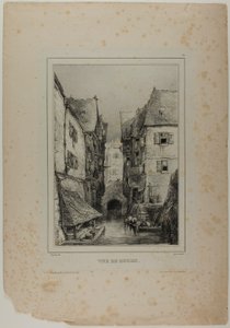 Utsikt over Rouen, plansje tre av Eugene Isabey