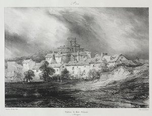 Pittoreske og romantiske reiser i det gamle Frankrike, Auvergne..., 1830. av Eugene Isabey
