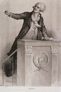 Portrett av Georges Jacques Danton (1759-94) (gravering)