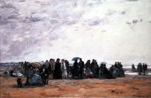Et vanningssted ved sjøen av Eugene Louis Boudin