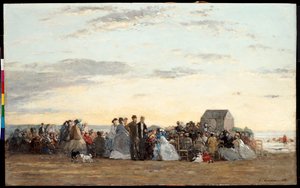 Strandscene, 1865 av Eugene Louis Boudin