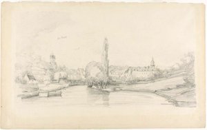 Kanalscene nær Brussel av Eugene Louis Boudin