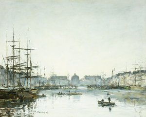 Le Havre, handelsbassenget, 1894 av Eugene Louis Boudin
