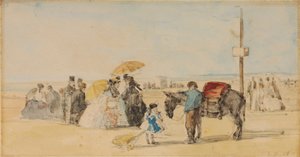 På stranden, 1866 av Eugene Louis Boudin