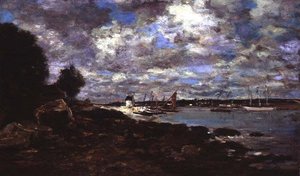 Plougastel-Daoulas (olje på lerret) av Eugene Louis Boudin