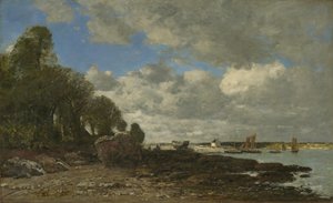 Plougastel, fergeovergangen, 1873 av Eugene Louis Boudin