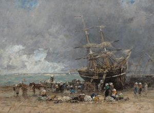 Return of the Terre-Neuvier, 1875. av Eugene Louis Boudin