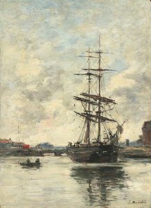 Skipet på Touques, ca. 18881895. av Eugene Louis Boudin