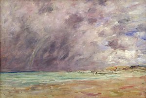 Stormfull himmel over elvemunningen ved Le Havre, ca. 1892-96 av Eugene Louis Boudin