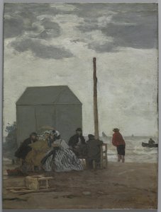 Stranden ved Deauville av Eugene Louis Boudin