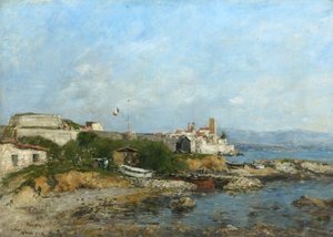 Festningsverkene i Antibes, Frankrike, 1893 av Eugene Louis Boudin