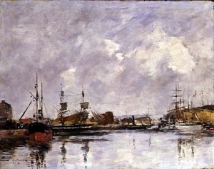 Havnen i Dunkirk av Eugene Louis Boudin