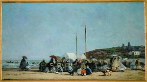 Stranden i Trouville av Eugene Louis Boudin