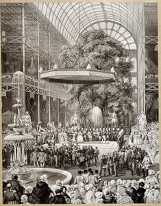 Åpning av verdensutstillingen i London i 1851 av Lami. av Eugene Louis Lami
