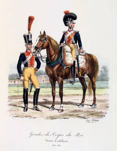 Kongens livvakter, artilleritog, 1814-15 av Eugene Titeux