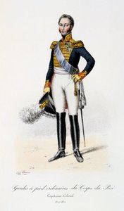 Ordinære fotvakter av kongens korps, kaptein-oberst, 1817-30