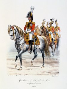 Gendarmer fra Kongens Garde, Kaptein-løytnant, 1814-15