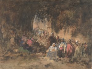 Arabere hviler, 1817-70. av Eugenio Lucas Villamil