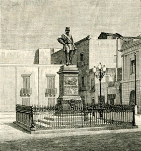 Monument til Vittorio Emanuele II (1820-1878), av Eugenio Maccagnani (1852-1930), Lecce, Apulia, Italia av Eugenio Maccagnani