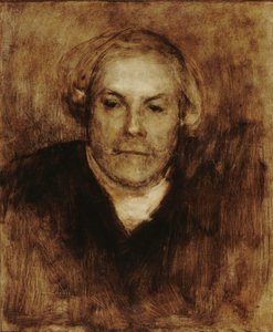 Portrett av Edmond de Goncourt 1822-1896, ca. 1880. av Eugène Carrière