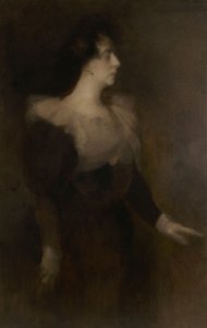 Portrett av Pauline Ménard-Dorian 1870-1941, ca. 1890. av Eugène Carrière