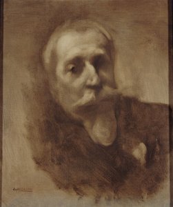 Portrett av poeten, journalisten og romanforfatteren Anatole France 1844-1924, ca. 1900. av Eugène Carrière