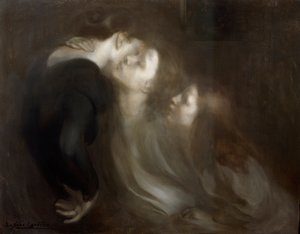 The Motherly Kiss, slutten av 1890-tallet. av Eugène Carrière