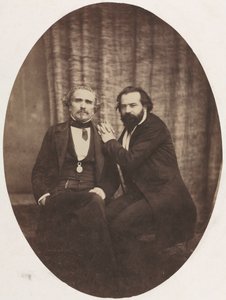 Portrett av skuespilleren Pierre Bocage og venn, ca. 1860. av Eugène Colliau