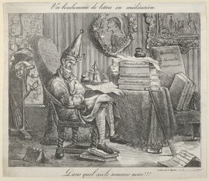 En litterær stipendiat som mediterer, 1821., 1821. av Eugène Delacroix