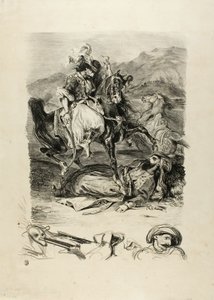 Kamp mellom Giaour og Pashaen av Eugène Delacroix