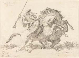 Møte av mauriske ryttere (Rencontre de Cavaliers Maures) av Eugène Delacroix