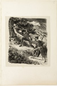 Faust og Mephistopheles i Harz-fjellene av Eugène Delacroix